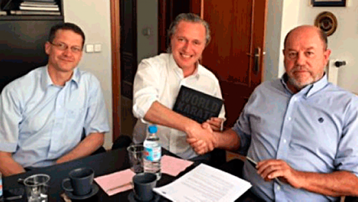 NETHERLANDS NF PRESIDENT AT WKF HEADQUARTERS